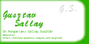 gusztav sallay business card